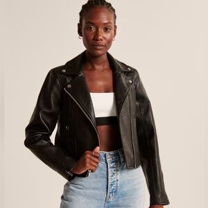 Abercrombie Vegan Leather Moto Jacket